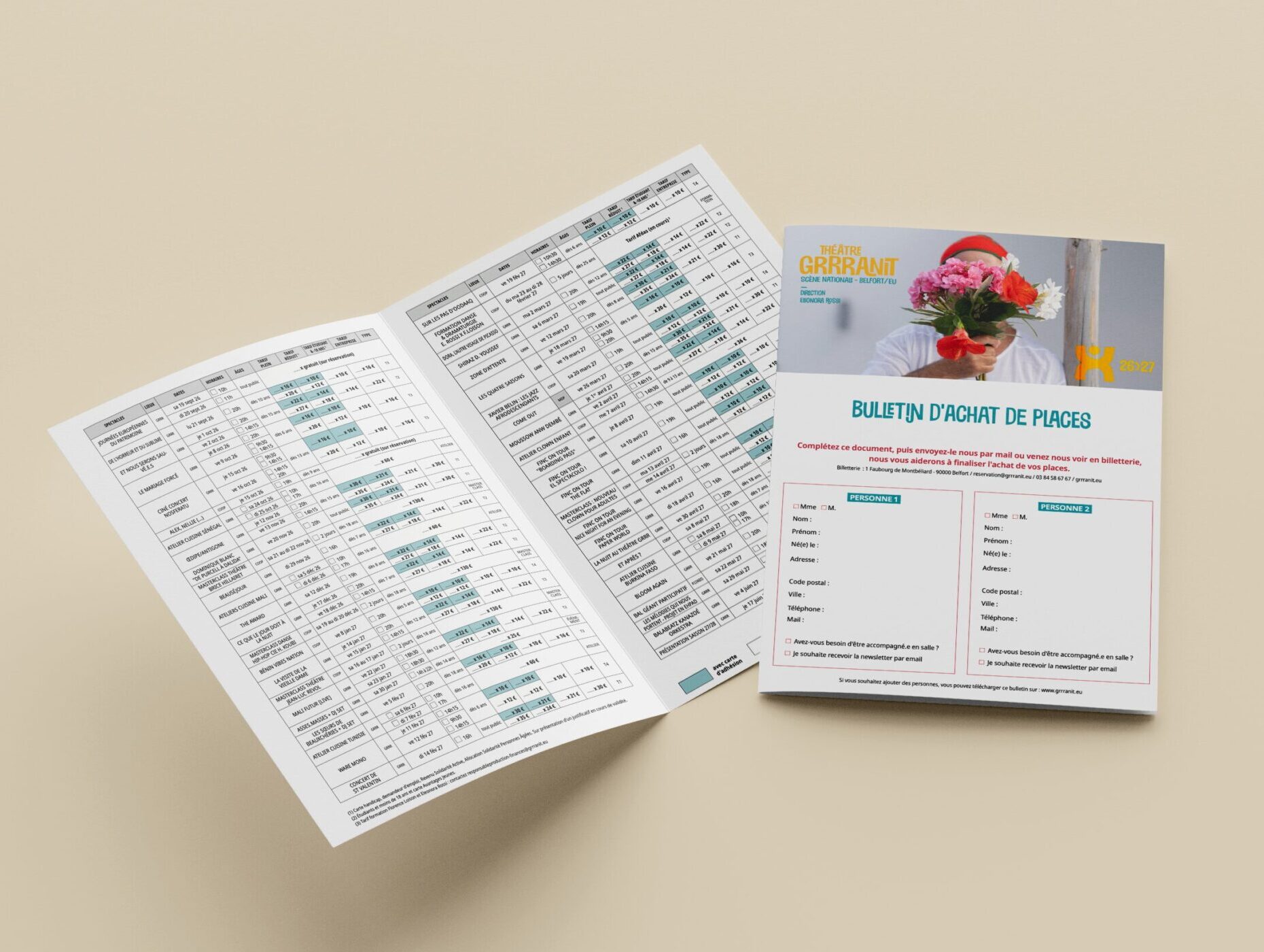 mockup bulletin achat